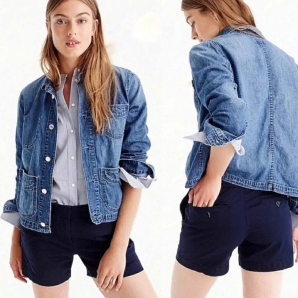 J Crew Chino size 6 navy blue preppy shorts